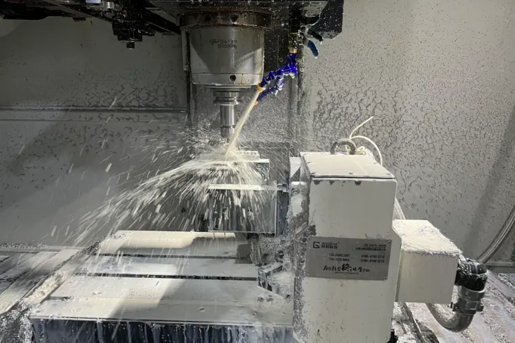 CNC milling machine machining metal part