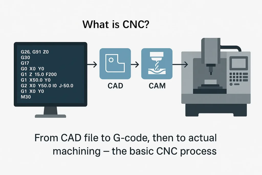 CAD → G-code → Machining: CNC Workflow