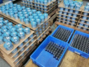 aircraft parts section being handled in workshop