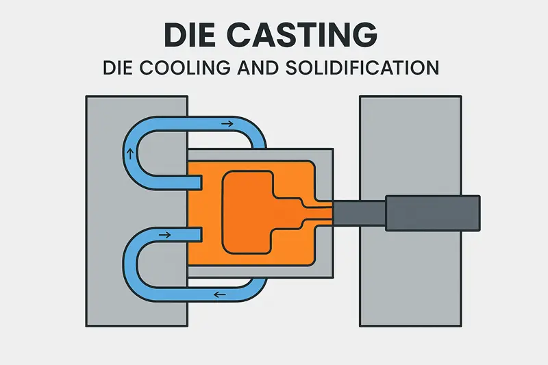 Die casting cooling control