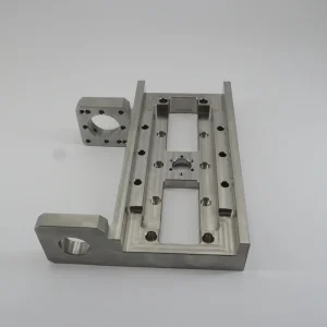 Close-up of precision machined metal parts showing surface finish