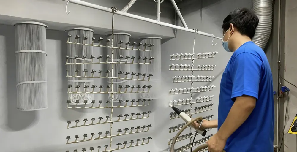 Powder coated sheet metal parts for durable and corrosion-resistant finish