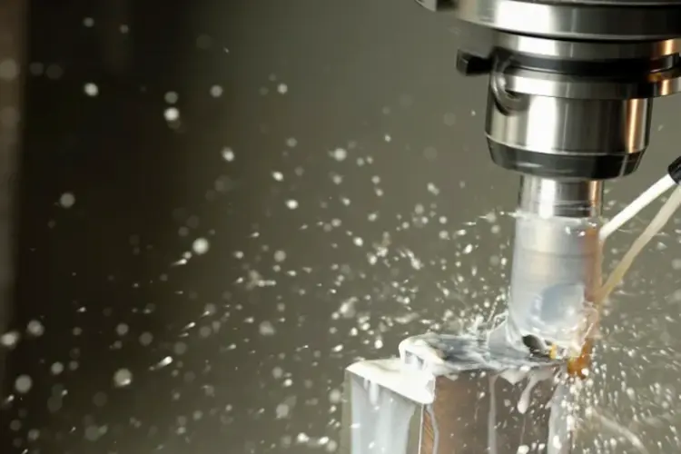 Highspeed CNC milling aluminum producing long, clean chips