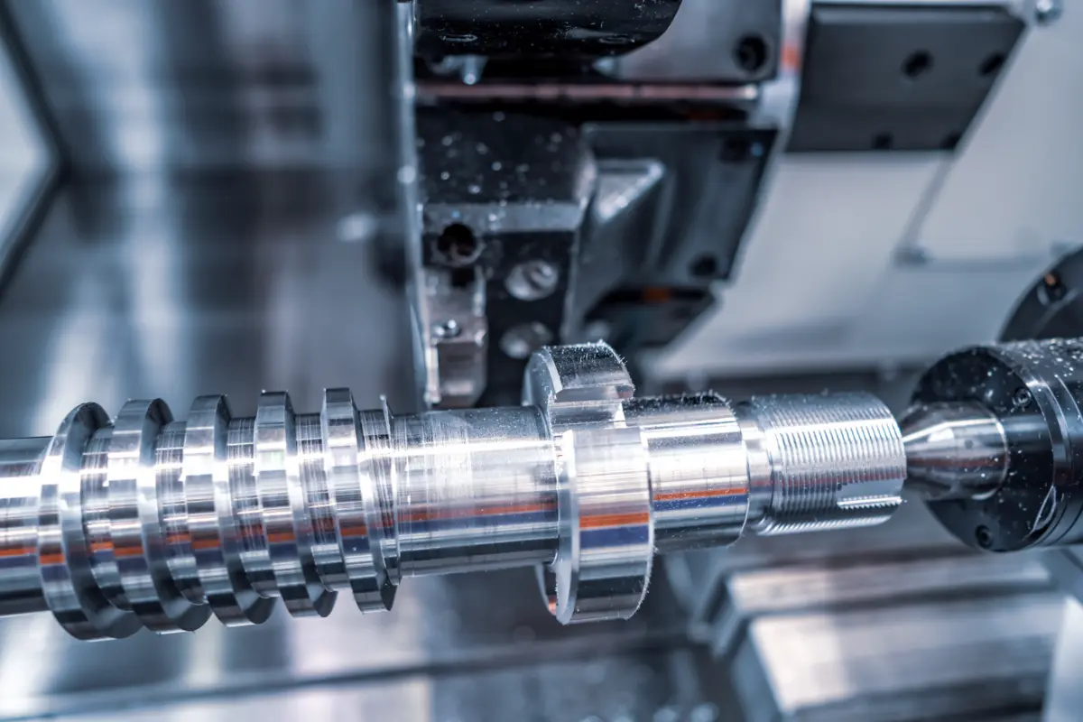 lathe cutting 4140 alloy steel bar showing harder material and higher tool wear