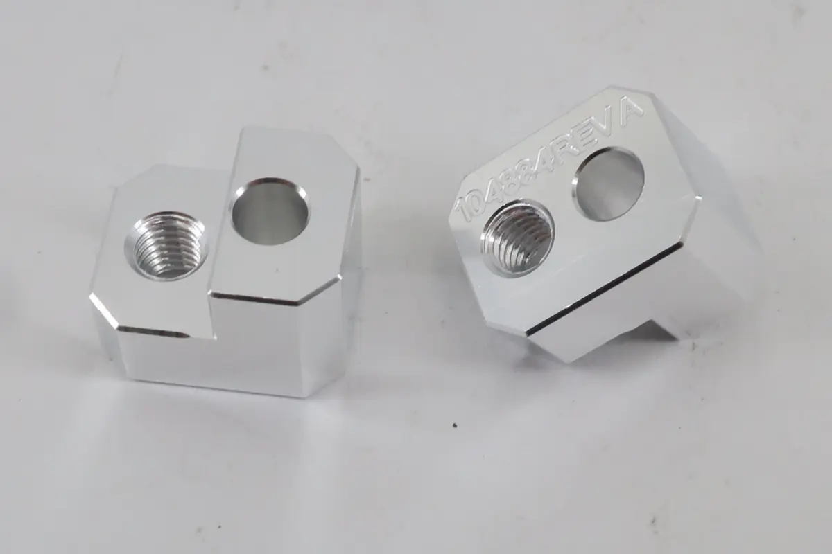 sharp-edged metal part with a chamfer