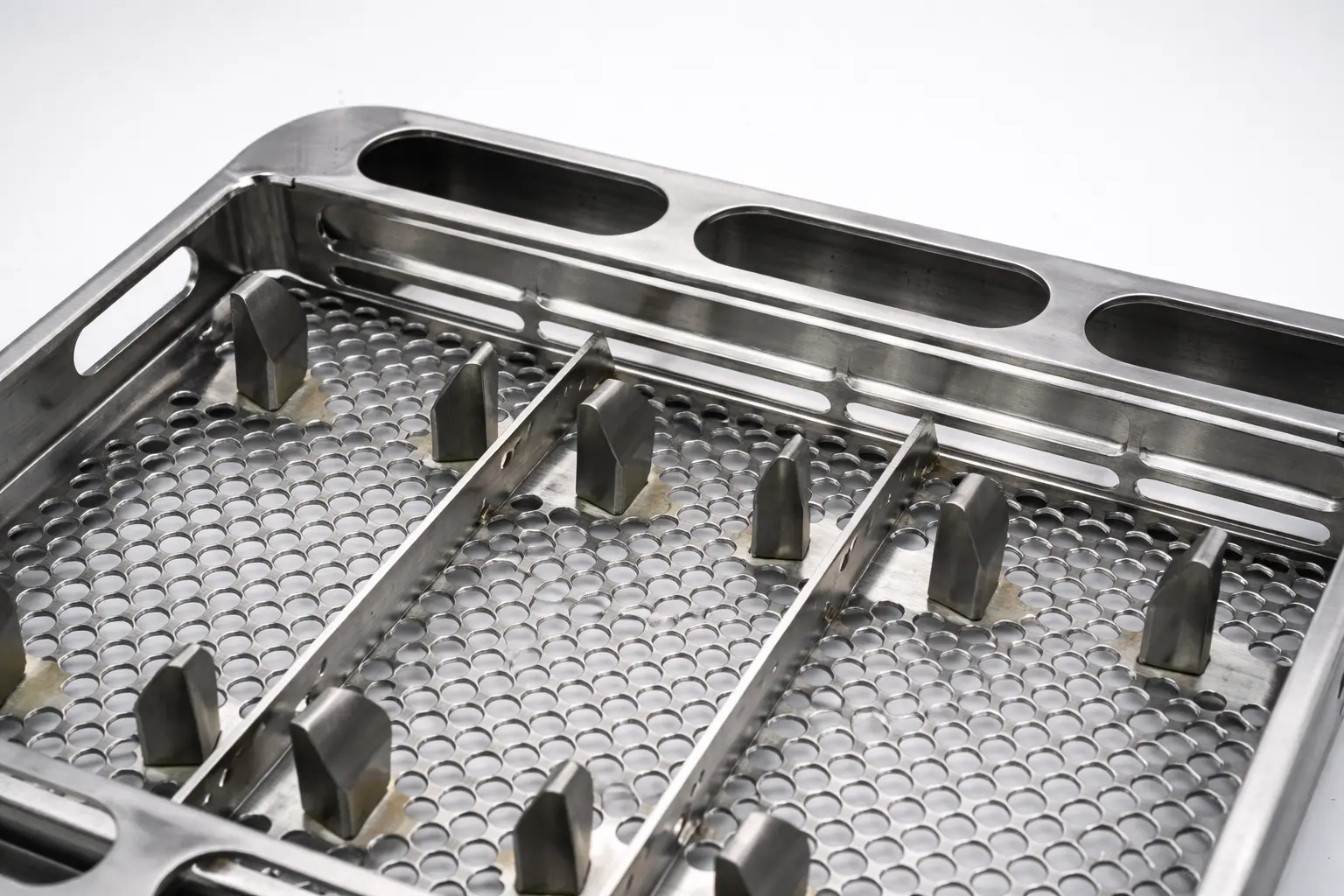 laser-welded medical instrument showing smooth, hermetic seam with no crevices