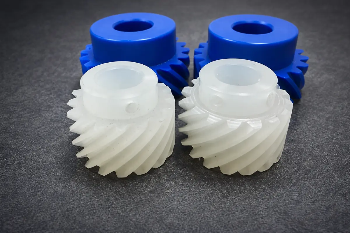 POM (Delrin), and Nylon gears