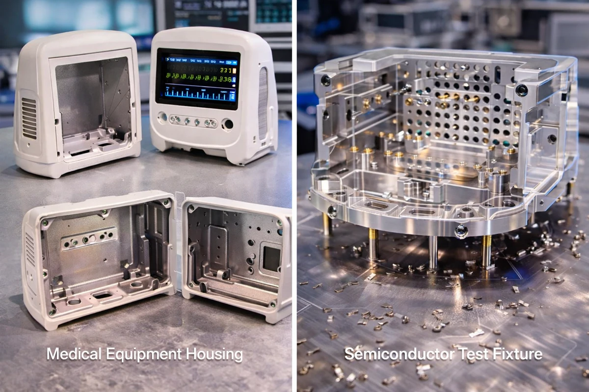 Examples of industrial components manufactured by casting and CNC machining