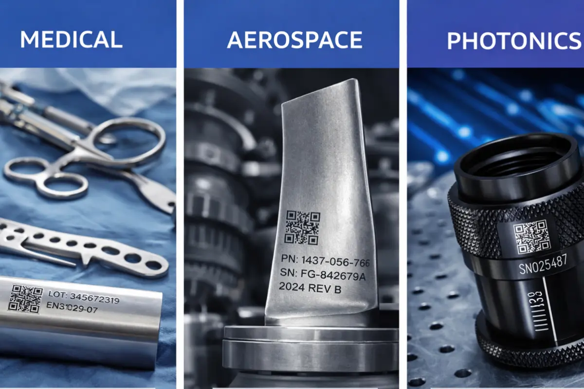 Laser marking applications in medical, aerospace, and electronics industries