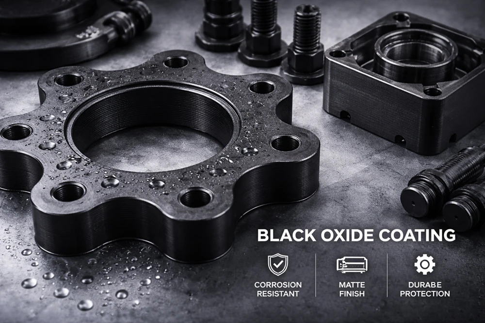 Steel black oxide coating for matte corrosion resistance