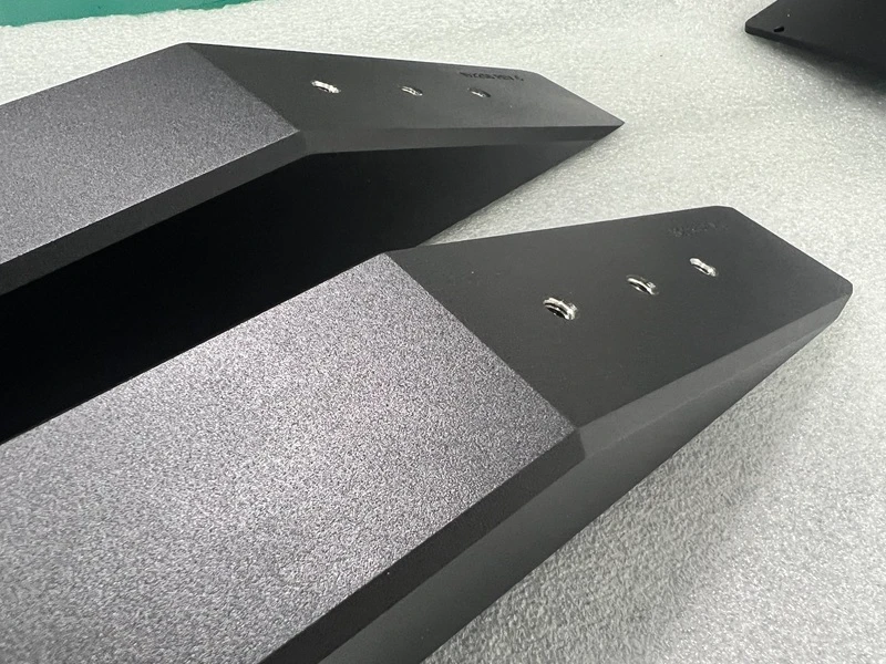  precise masking of threaded holes for black powder coated CNC machined parts