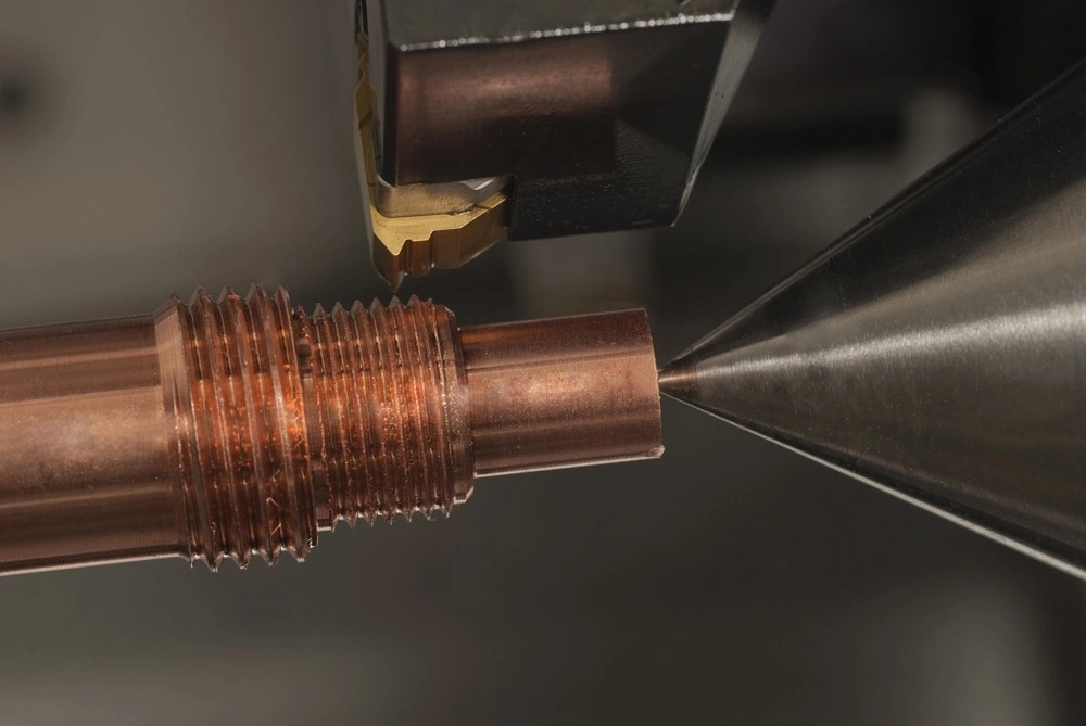 CNC turning process for bronze alloy precision machining