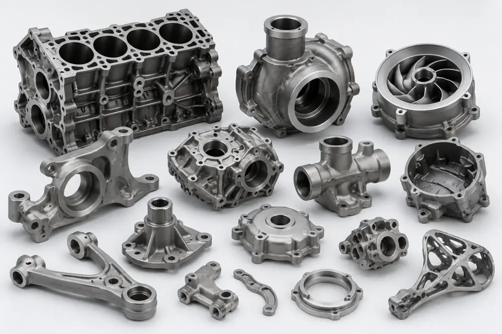 Custom aluminum and zinc cast components for automotive and industrial equipment housings