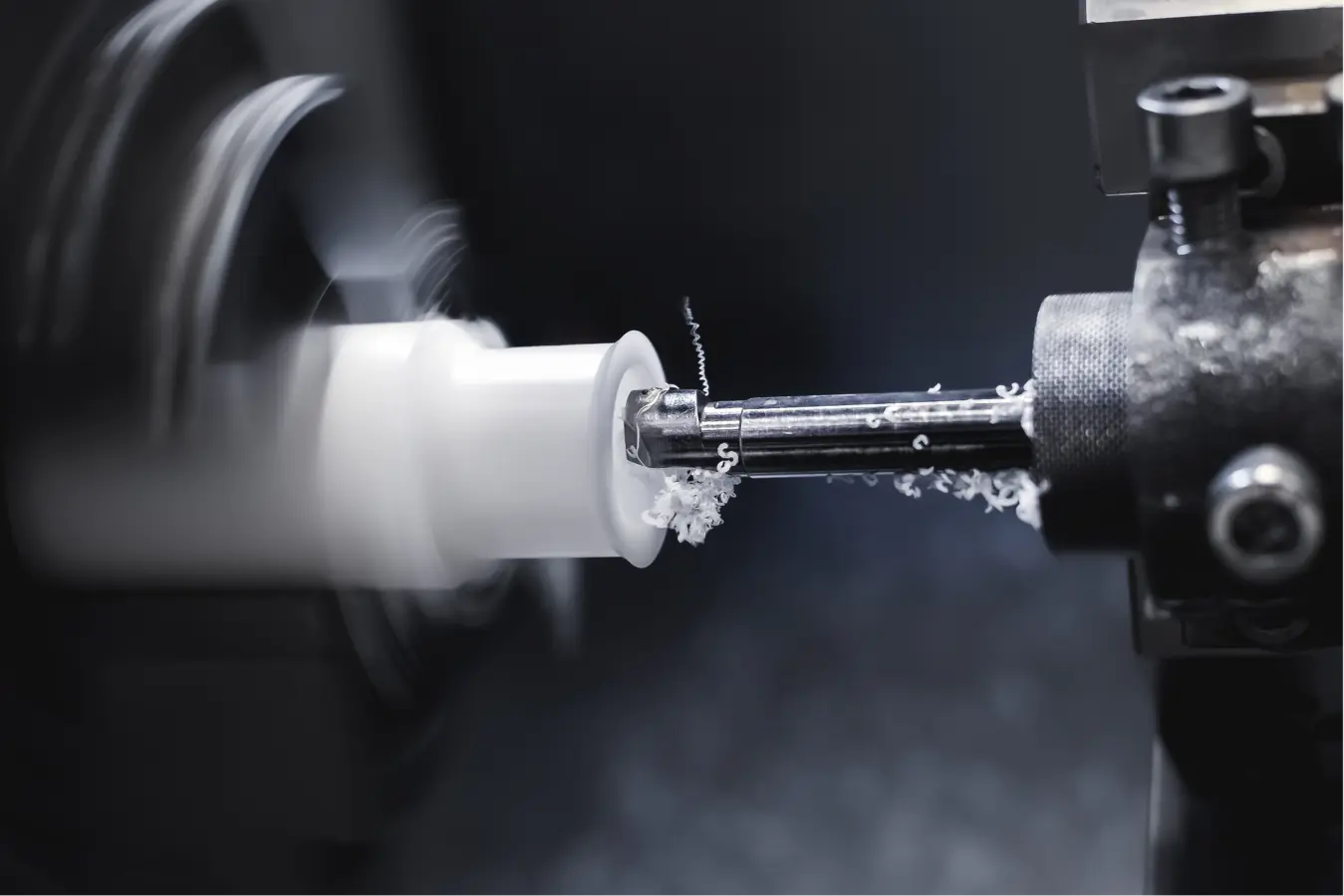 Precision CNC machining of threaded POM plastic part d