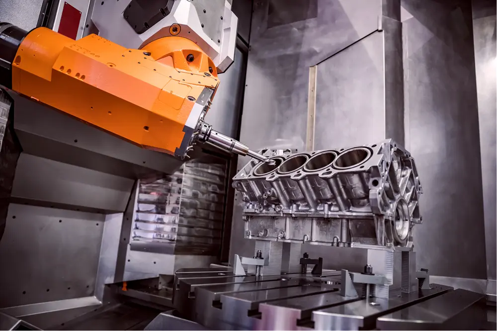 Secondary CNC machining finishing tight tolerances on an aluminum die cast part