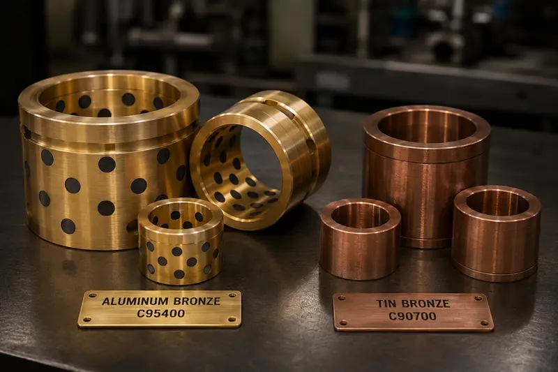 C95400 aluminum bronze heavy duty bushings showing high wear resistance for friction application