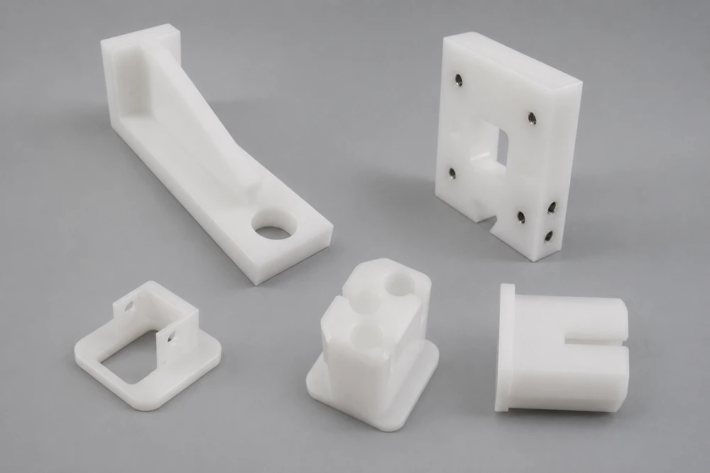 delrin machining bushings, cavity cover, and interior housing for aerospace and space