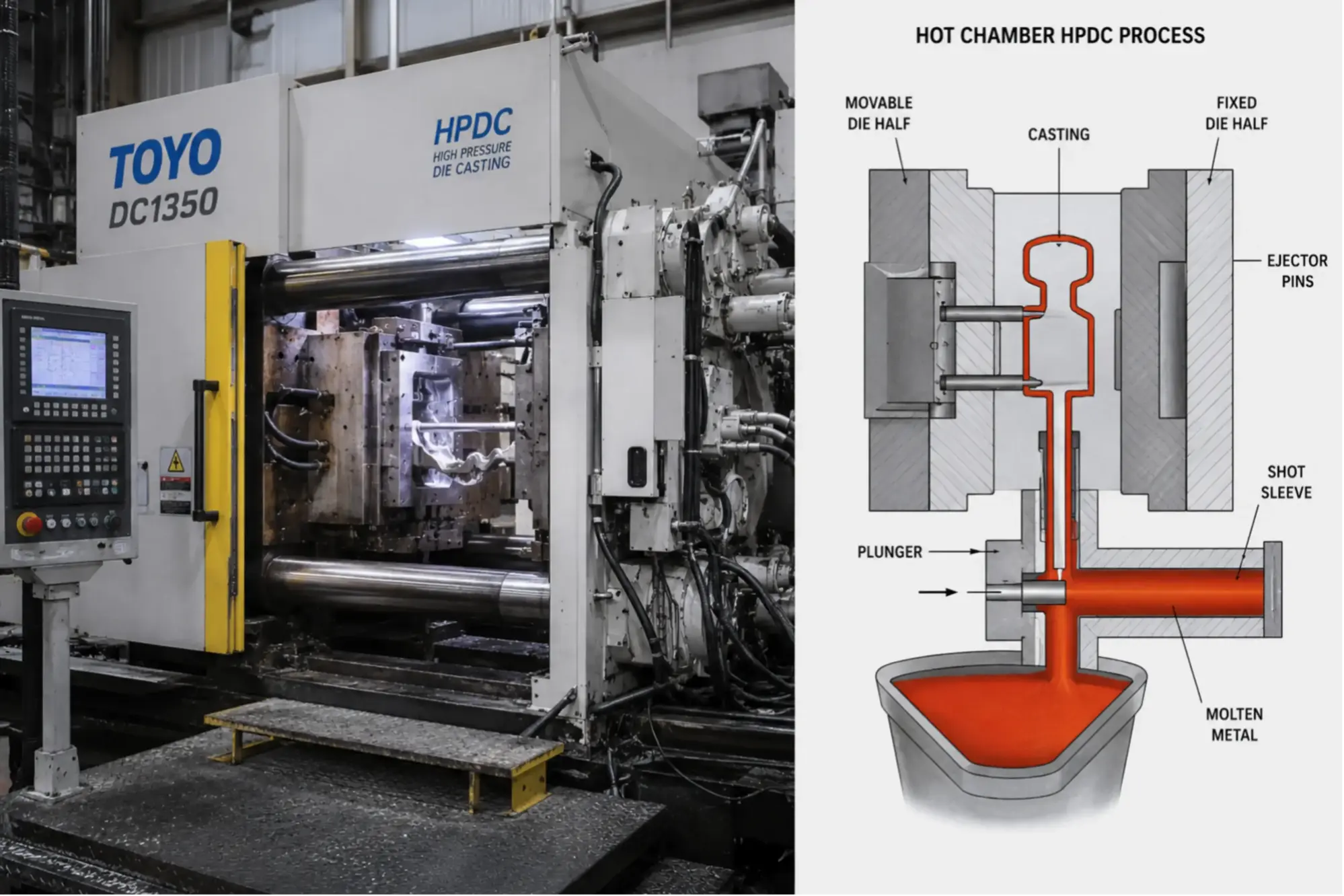 high pressure die casting process for aluminum components