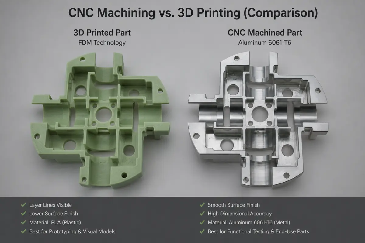 3D printed model VS a high-precision CNC machined functional prototype