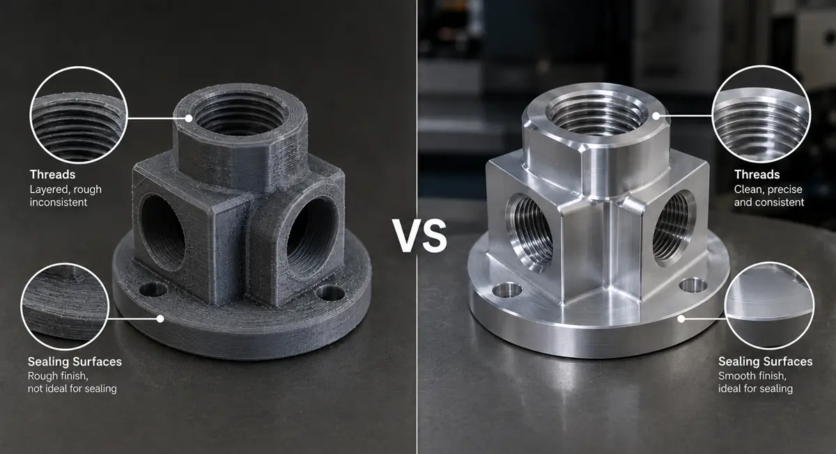 3D printing vs CNC machining comparison