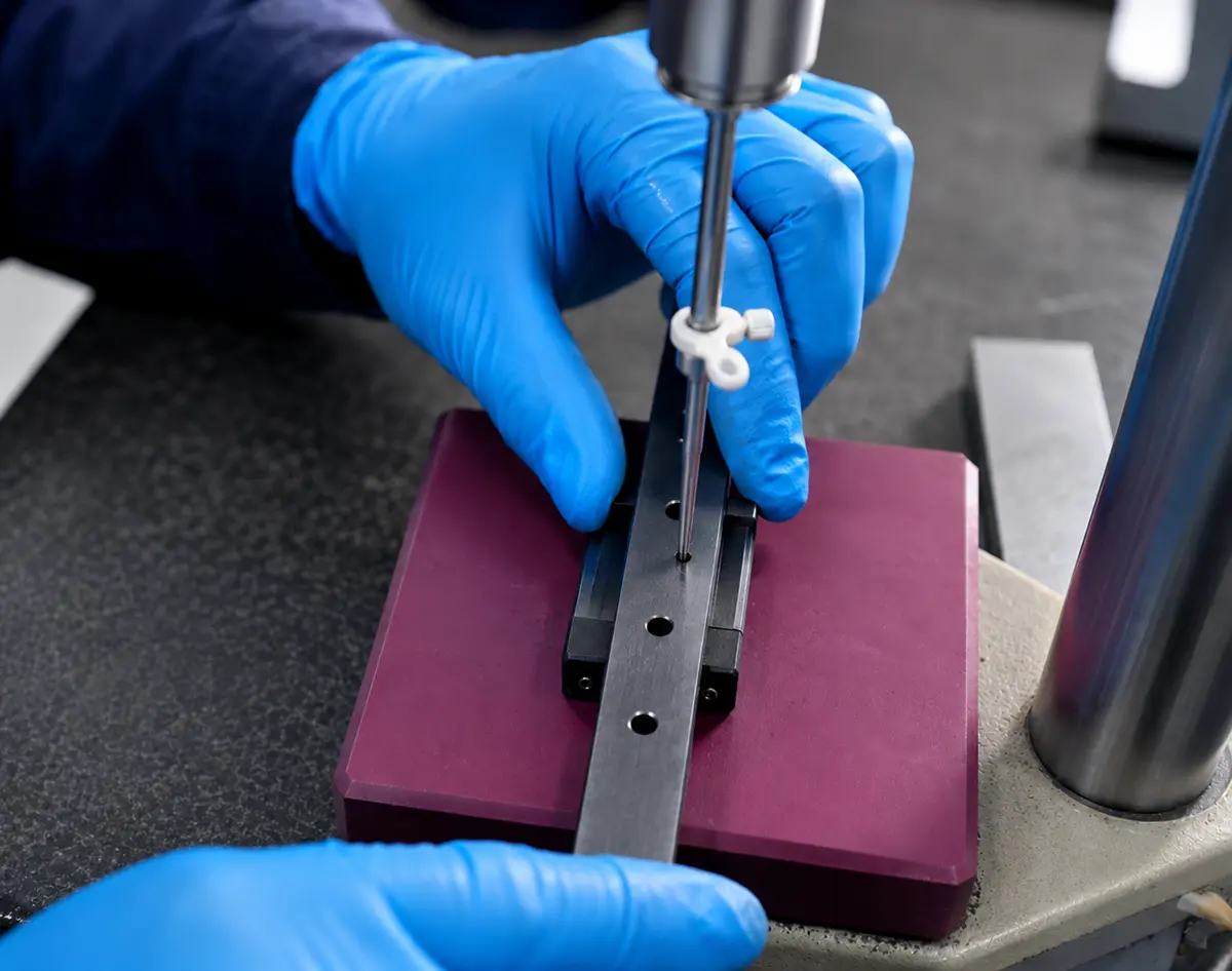8620 alloy steel component inspection during CNC machining