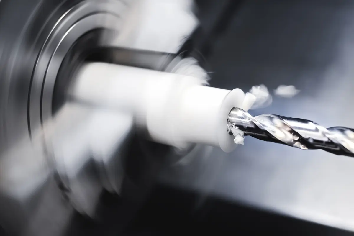High-precision functional prototype being manufactured from POM