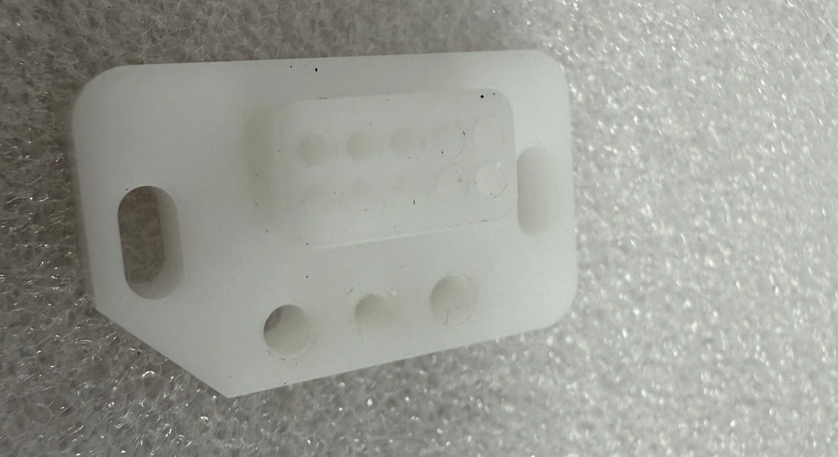 Machined PTFE component with smooth surface finish