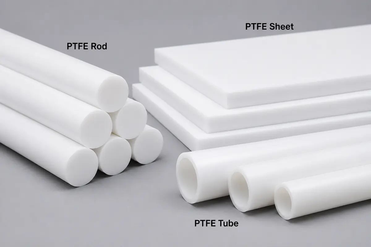 PTFE rods tubes and sheets used for CNC machining