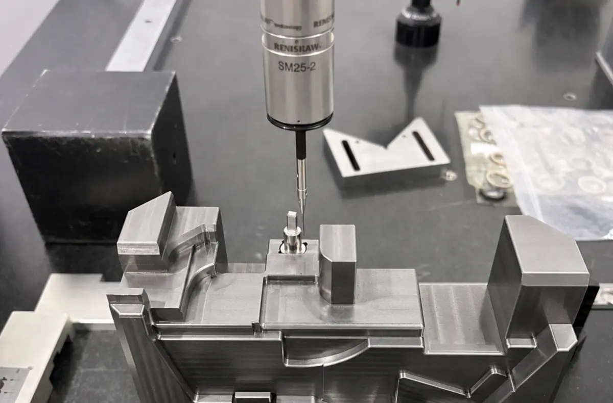 Precision inspection of machined 9310 steel component