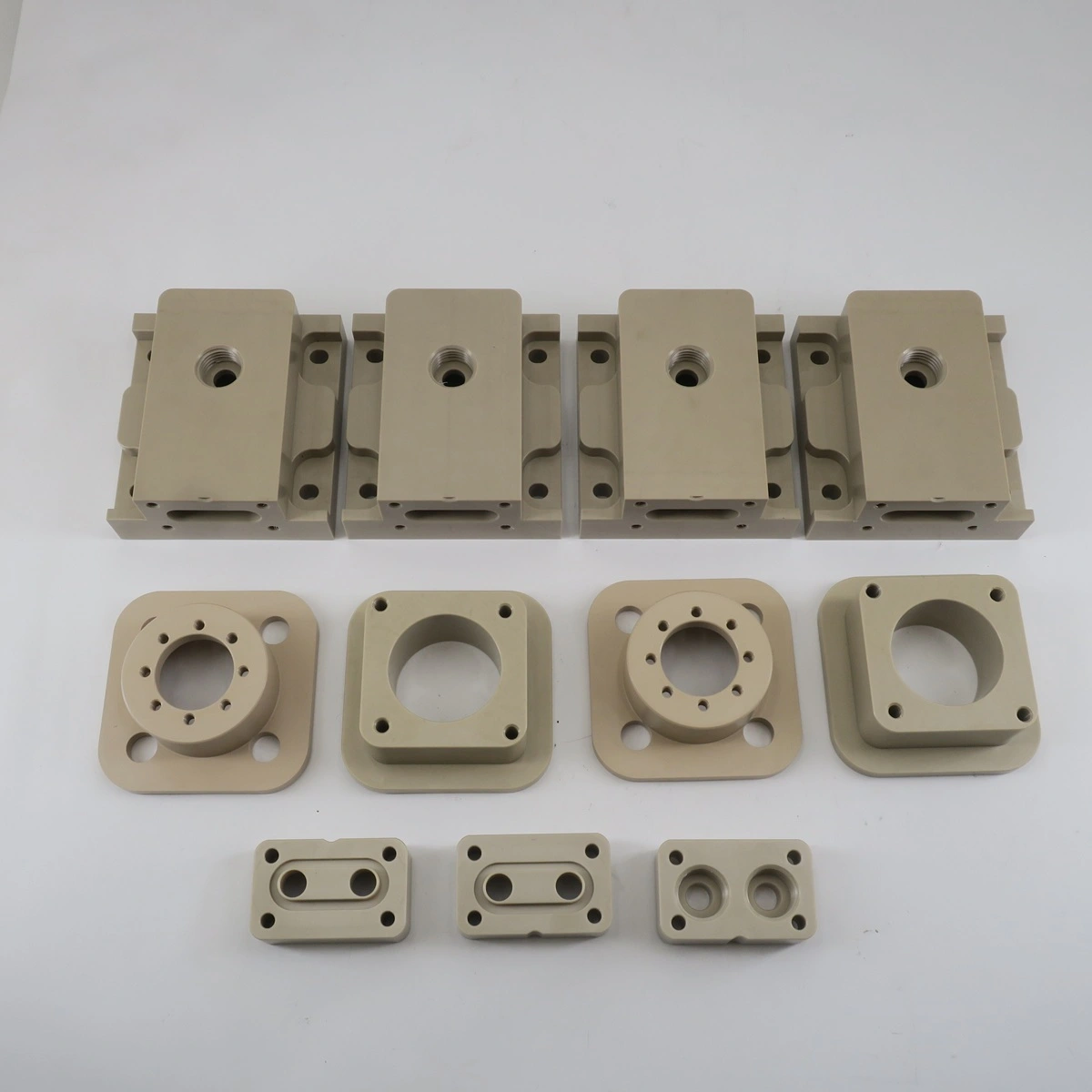 Machined PEEK thermoplastic components for industrial use