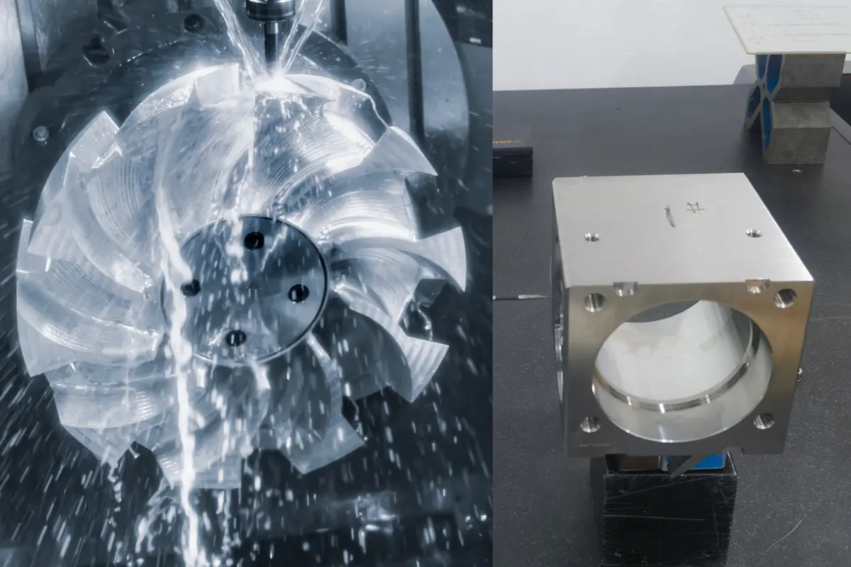 3+2 machining and 5-axis impeller comparison