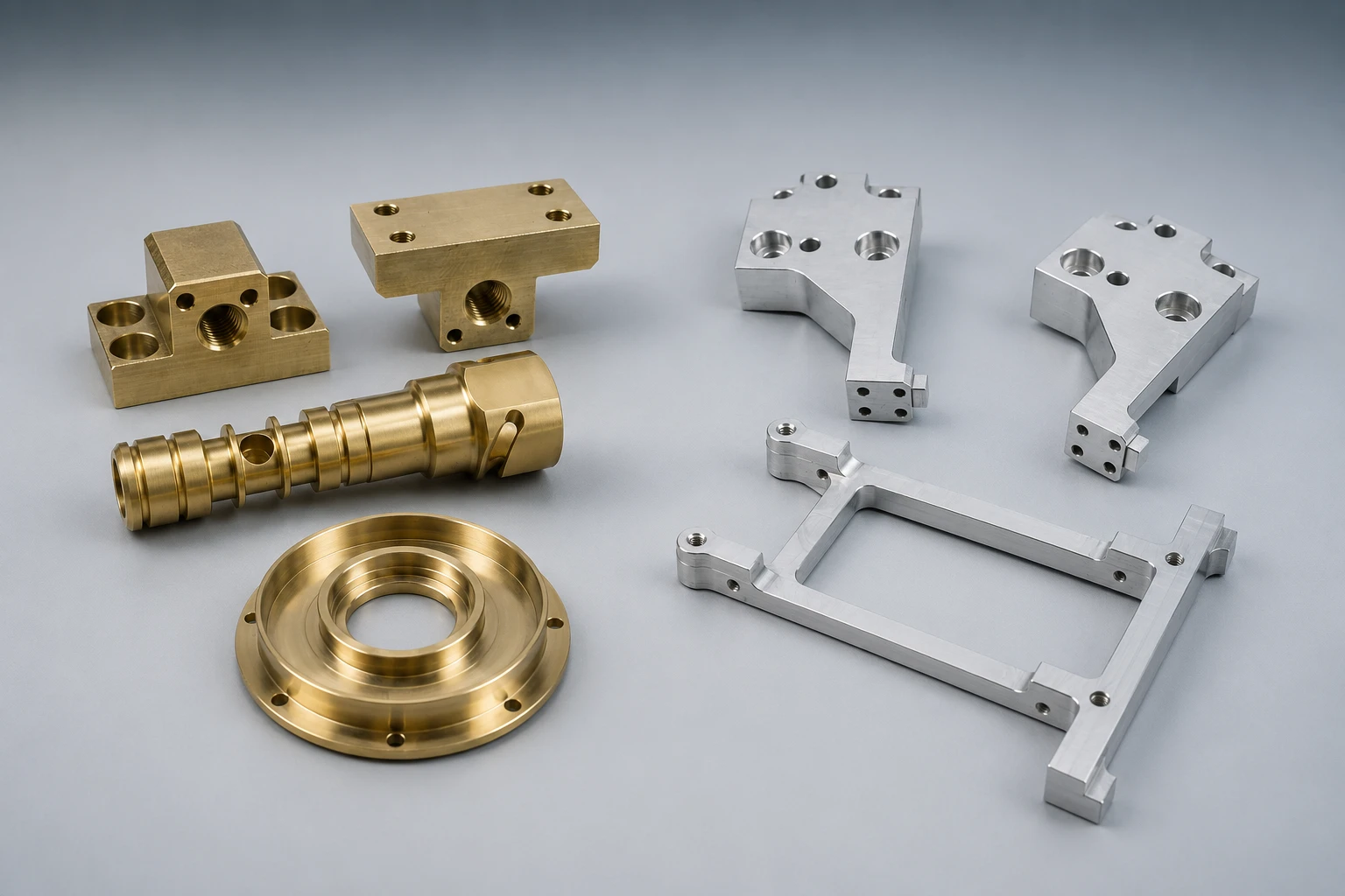Brass vs aluminum CNC machined parts