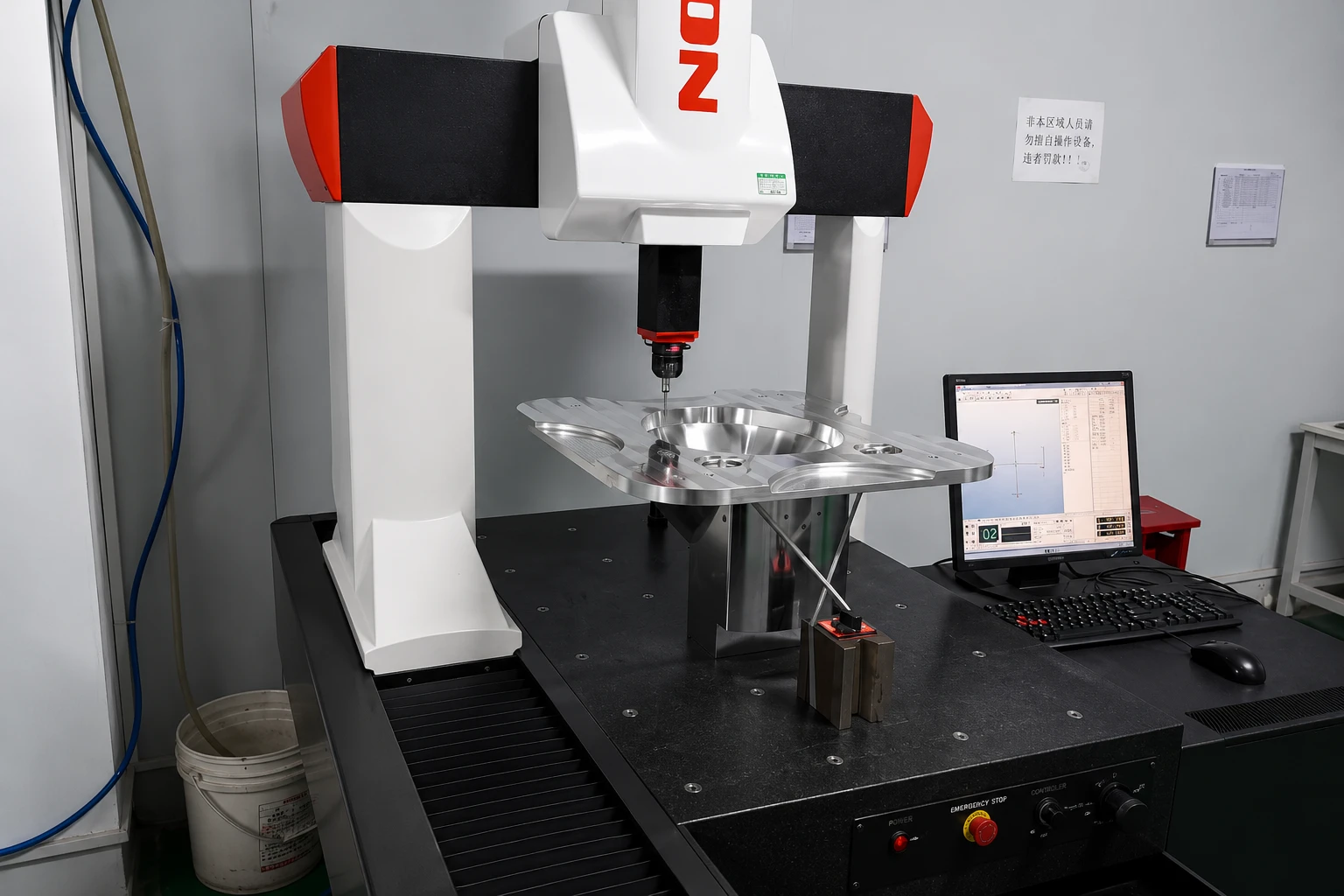 CMM inspection of CNC machined aerospace parts