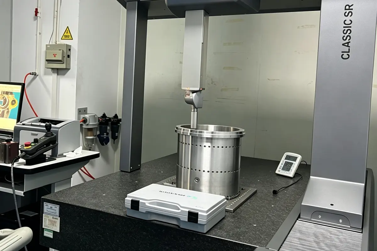 CMM inspection of precision machined metal parts