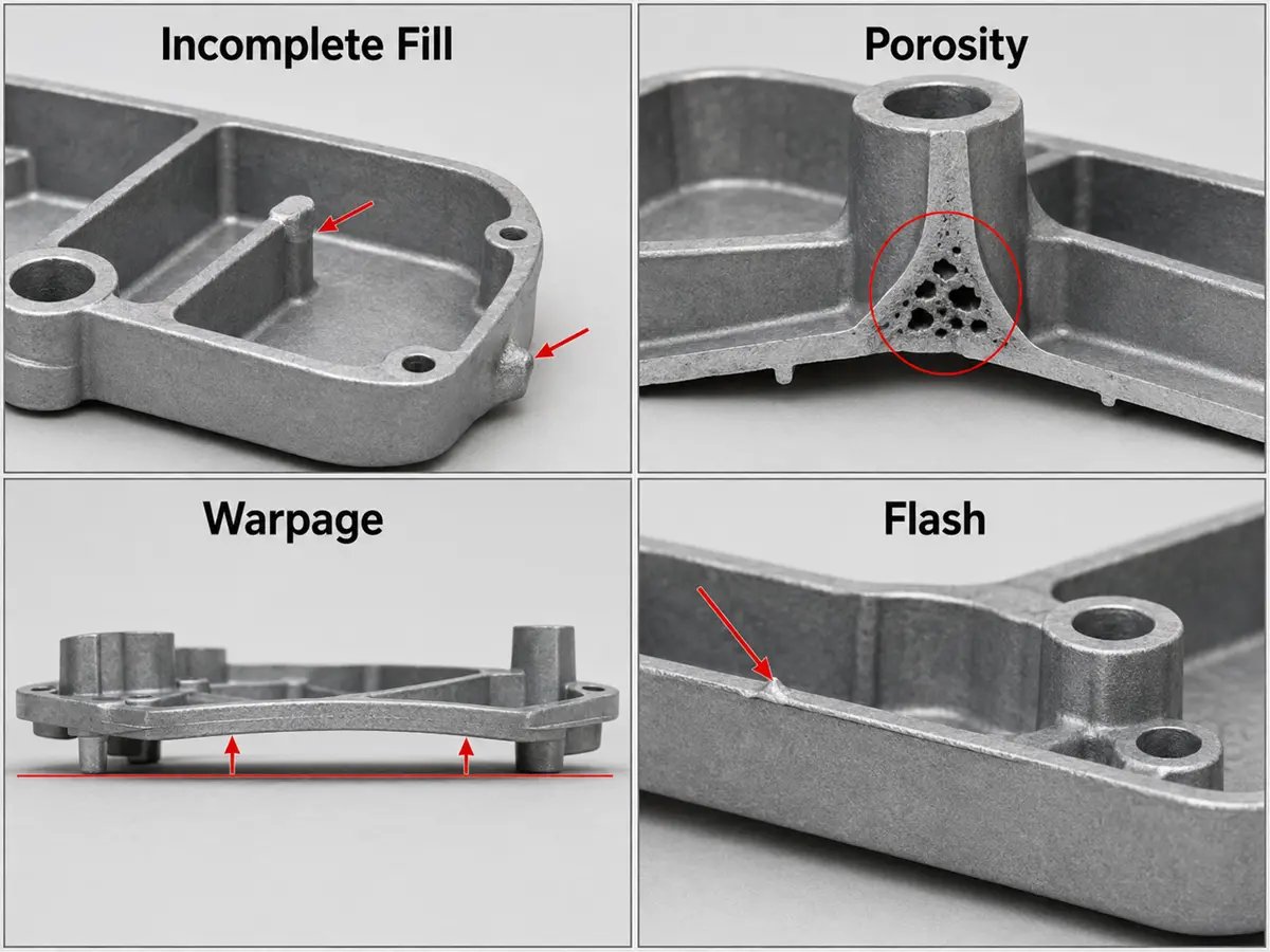 Common defects in thin-wall zinc die castings