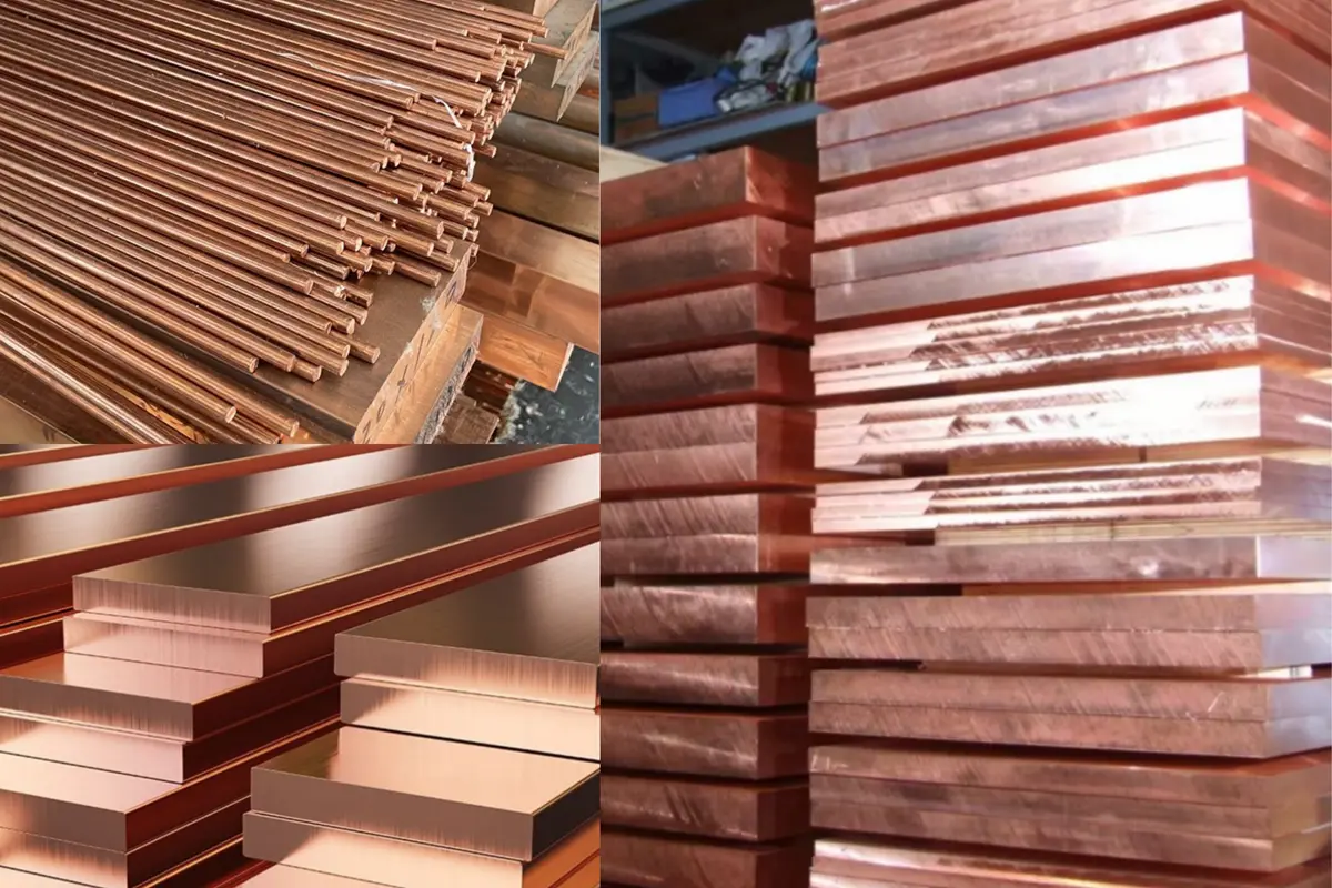 Copper bars plates and rods for CNC machining