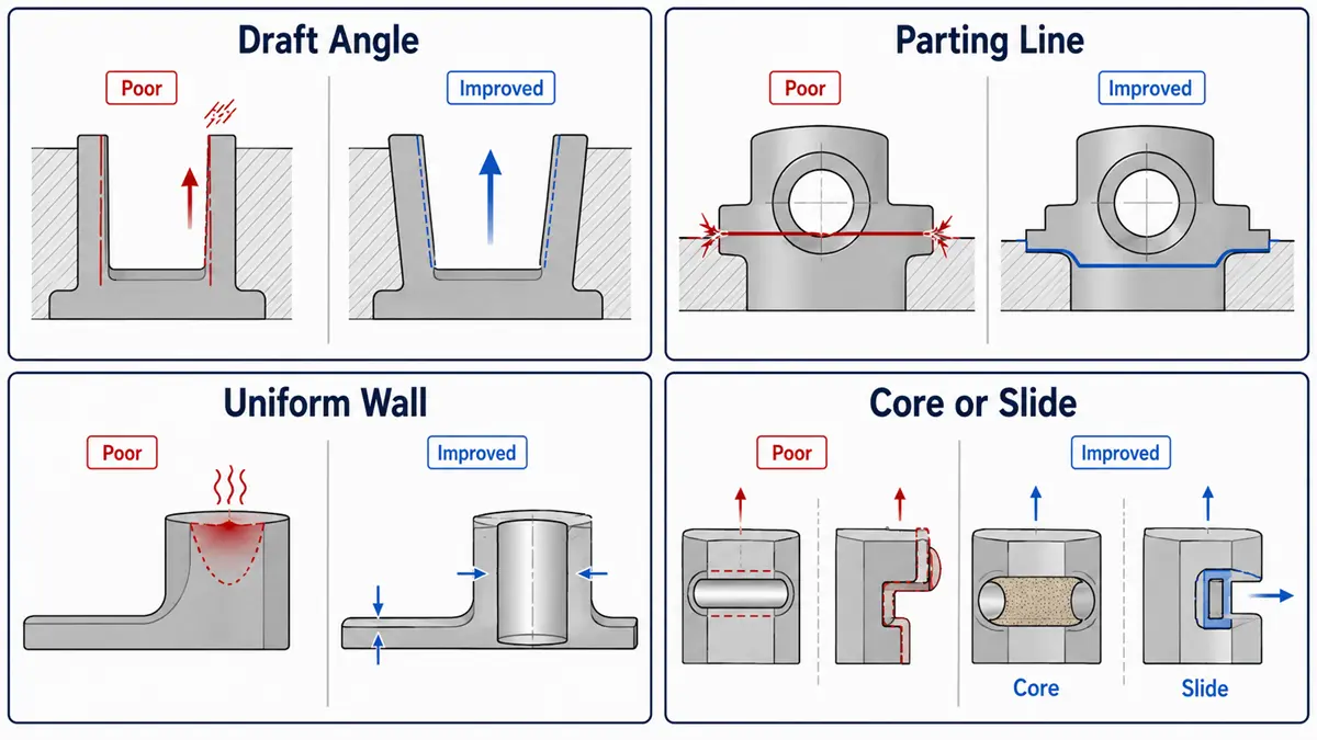 Design guidelines for aluminum casting parts