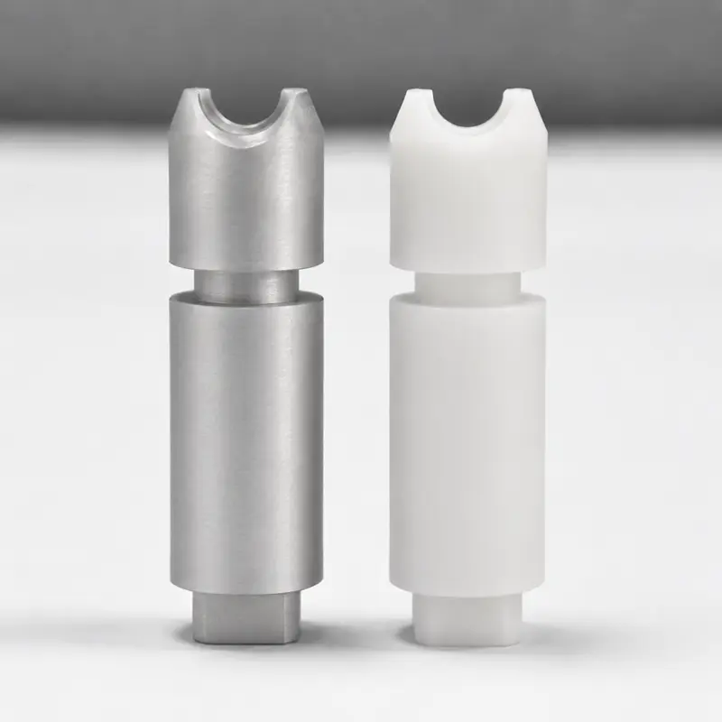 Metal and POM plastic parts comparison