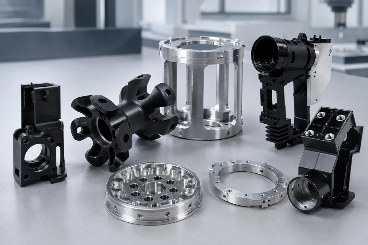 Multi-axis aluminum parts for robotics and optics