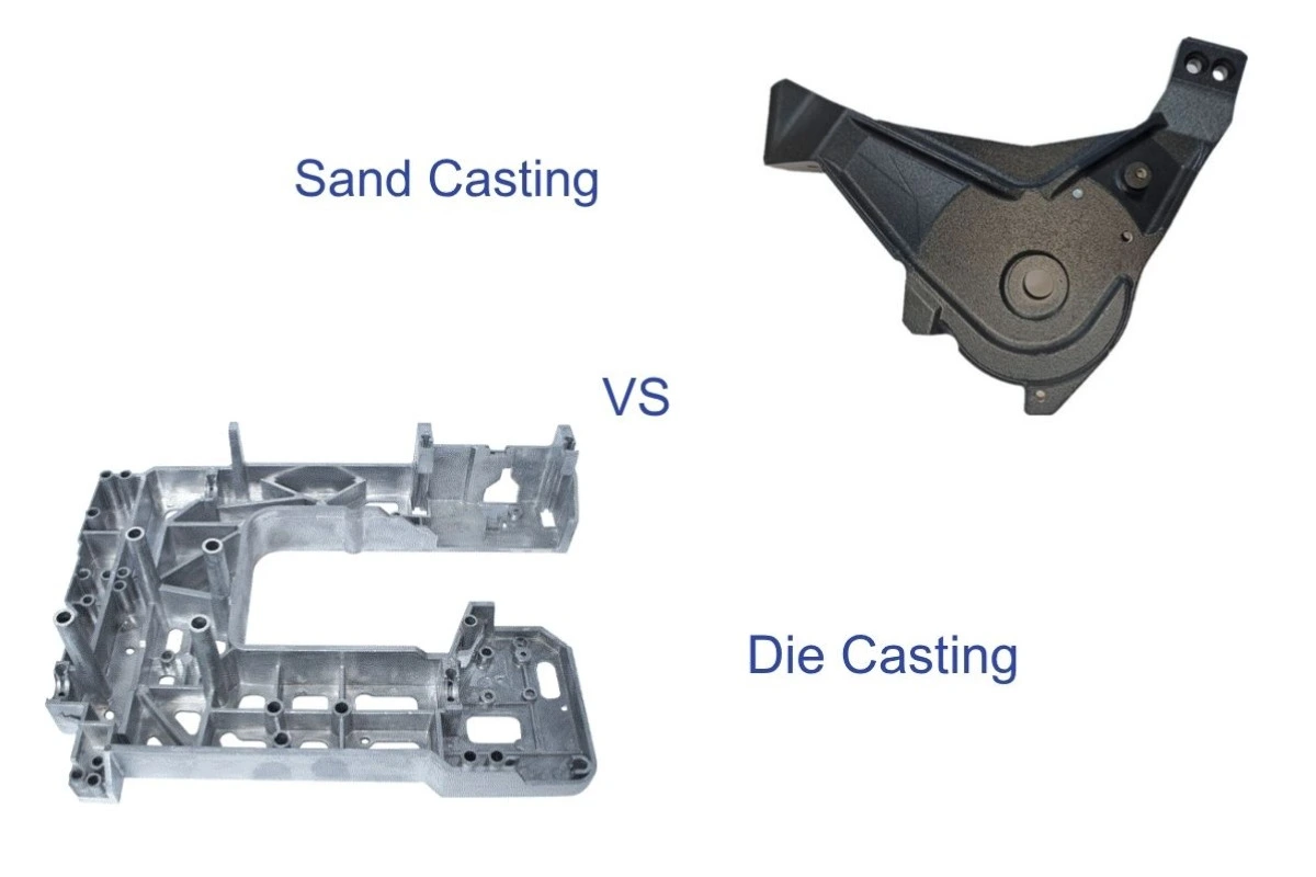 Sand cast and die cast aluminum parts comparison