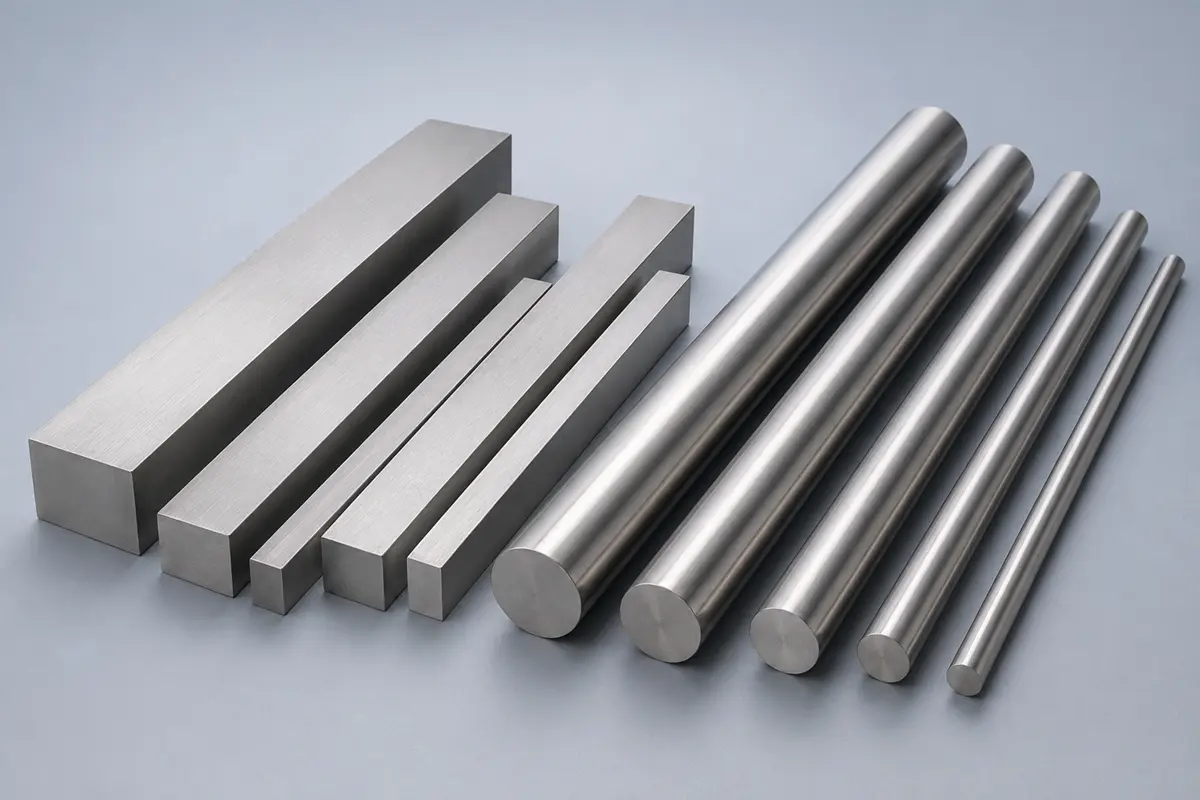 Titanium alloy bars and billets for CNC machining