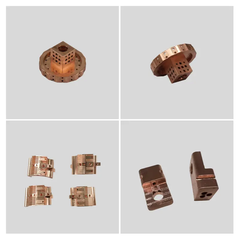 Various CNC machined copper parts