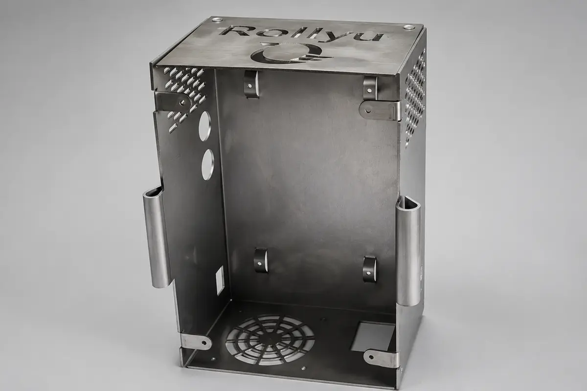 Welded sheet metal enclosure assembly
