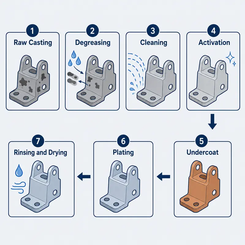 Zinc surface preparation before electroplating