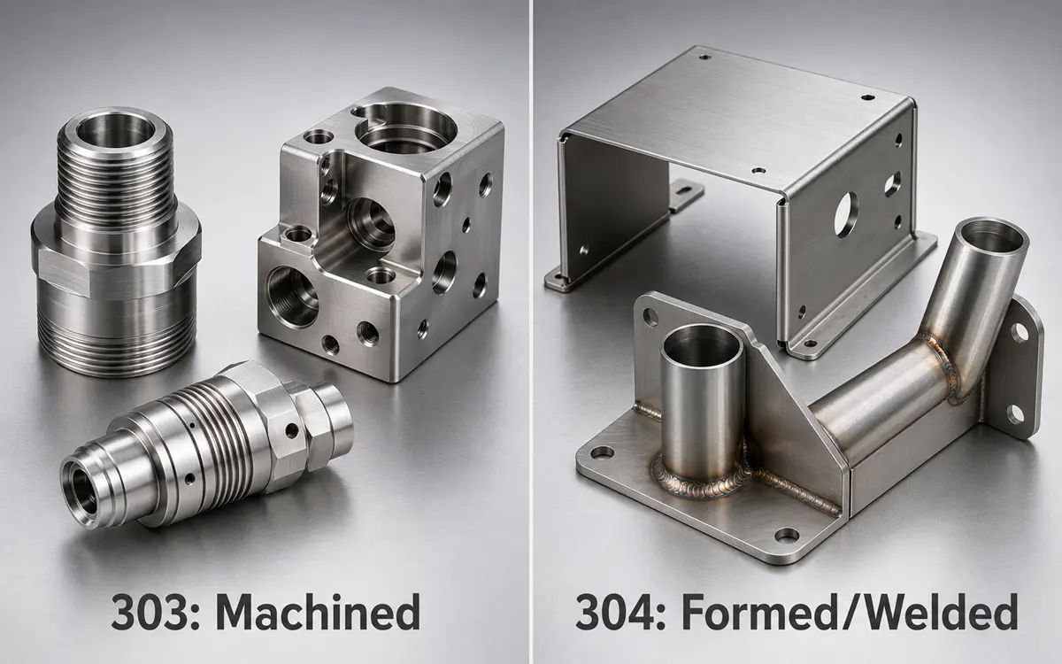 303 vs 304 stainless steel applications
