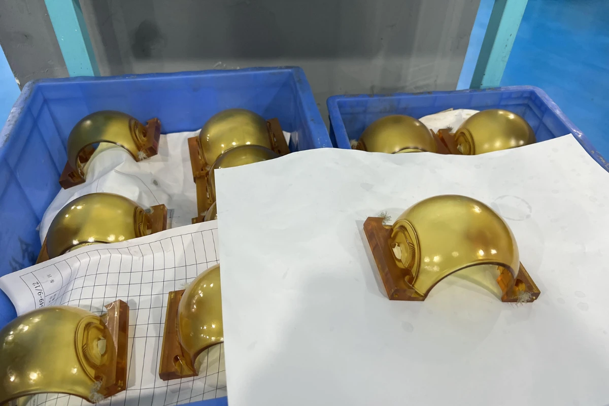 Batch CNC machined amber PEI curved housings