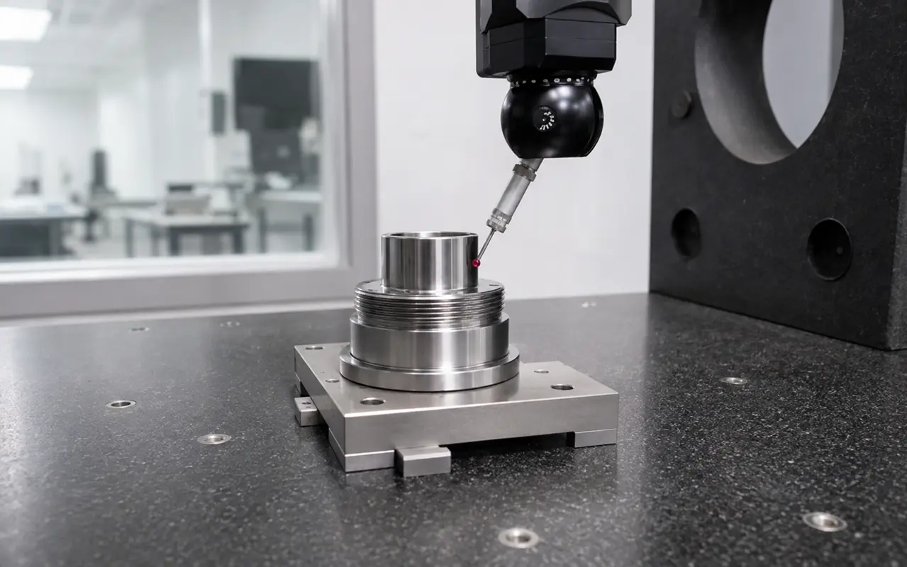CMM inspection of a 303 stainless steel part