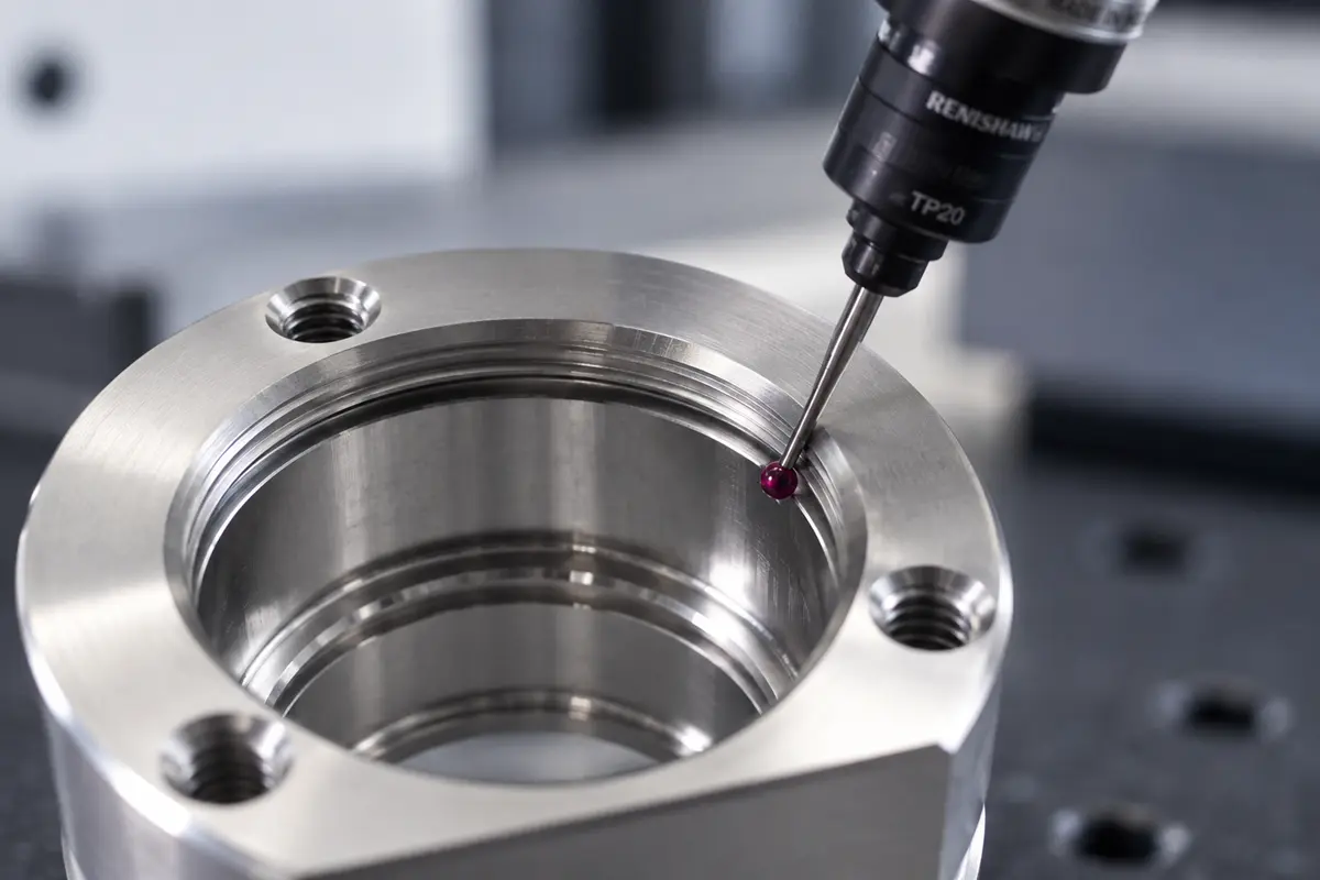 CMM inspection of precision CNC parts