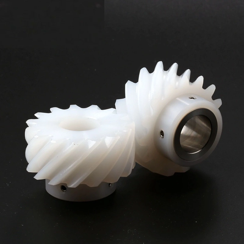 CNC machined nylon gears with metal inserts