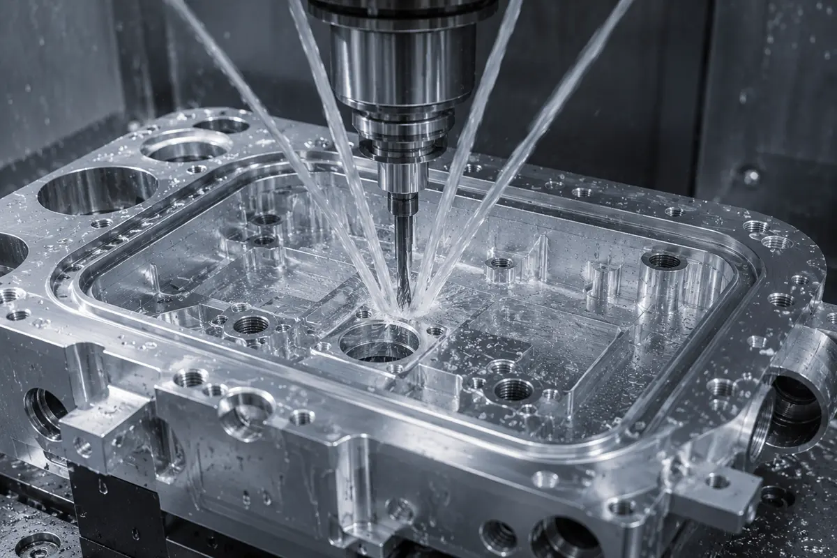 CNC machining a semiconductor aluminum part